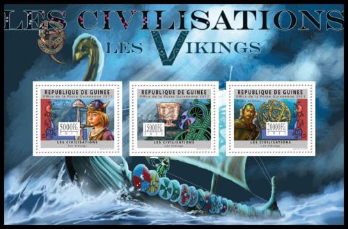 Poštové známky Guinea 2011 Vikingové Mi# 8948-50 Kat 16€