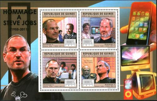Poštové známky Guinea 2011 Steve Jobs Mi# 8979-82 Kat 16€