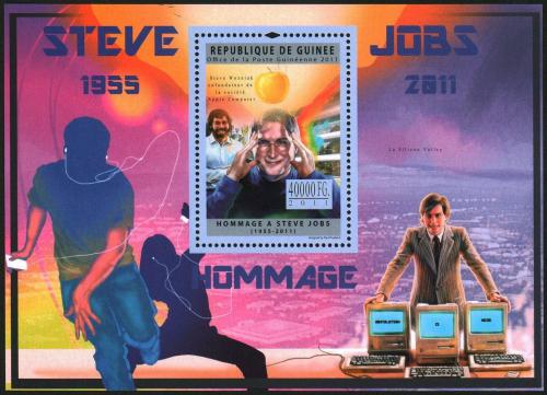 Poštová známka Guinea 2011 Steve Jobs Mi# Block 2036 Kat 16€