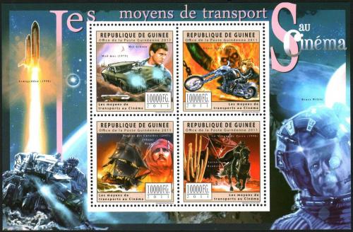 Poštové známky Guinea 2011 Dopravní prostøedky ve filmu Mi# 8989-92 Kat 16€