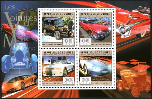 Poštové známky Guinea 2011 Automobily svìta Mi# 9014-17 Kat 16€