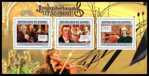 Poštové známky Guinea 2012 Joseph Haydn, skladatel Mi# 9067-69 Kat 16€