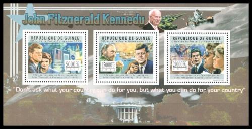 Poštové známky Guinea 2012 Prezident John F. Kennedy Mi# 9111-13 Kat 16€