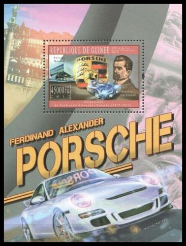 Poštová známka Guinea 2012 Ferdinand Alexander Porsche Mi# Block 2071 Kat 18€