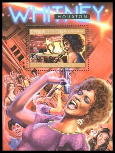 Poštová známka Guinea 2012 Whitney Houston Mi# Block 2072 Kat 18€