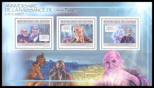 Poštové známky Guinea 2012 Abbé Pierre, katolický knìz Mi# 9396-98 Kat 18€