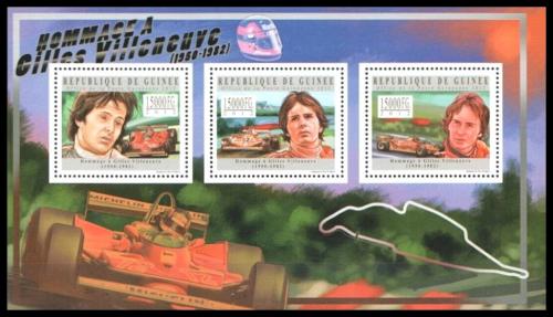 Poštové známky Guinea 2012 Gilles Villeneuve Mi# 9412-14 Kat 18€