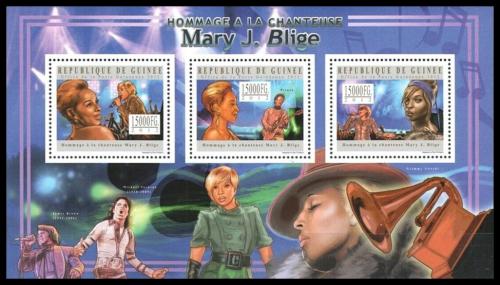 Poštové známky Guinea 2012 Mary J. Blige, zpìvaèka Mi# 9428-30 Kat 18€
