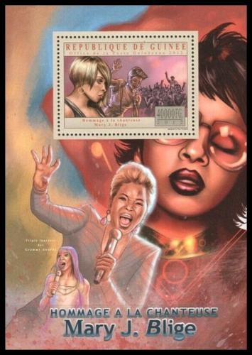 Poštová známka Guinea 2012 Mary J. Blige, zpìvaèka Mi# Block 2146 Kat 16€