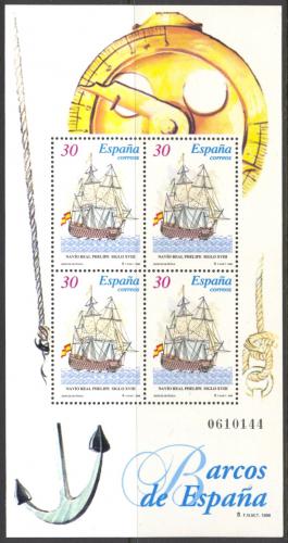 Poštové známky Španielsko 1996 Plachetnice Mi# Block 62