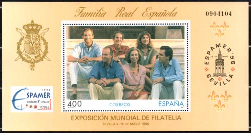 Poštová známka Španielsko 1996 Krá¾ovská rodina Mi# Block 64