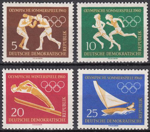 Poštové známky DDR 1960 Olympijské hry Mi# 746-49 Kat 6.50€