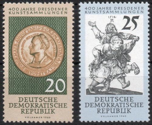 Poštové známky DDR 1960 Umenie Mi# 791-92