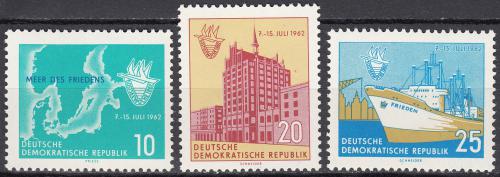 Potovn znmky DDR 1962 tden Baltskho moe Mi# 898-900