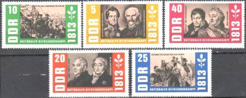 Potov znmky DDR 1963 Vojna za oslobedenia, 150. vroie Mi# 988-92