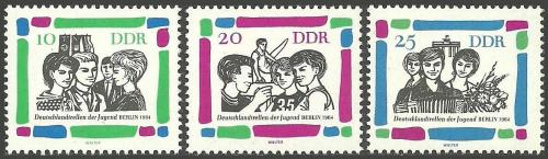 Potov znmky DDR 1964 Setkn mldee Mi# 1022-24