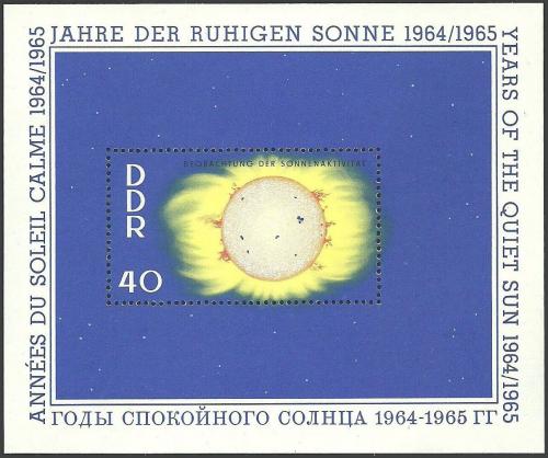 Potov znmka DDR 1964 Medzinrodn rok klidnho Slunce Mi# Block 21
