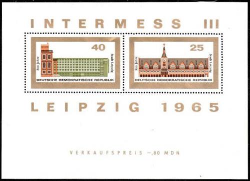 Potov znmky DDR 1965 Vetrh v Lipsku Mi# Block 23