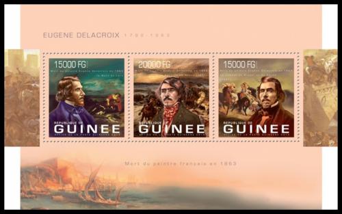 Poštovní známky Guinea 2013 Umìní, Eugène Delacroix Mi# 9874-76 Kat 20€
