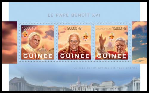 Potov znmky Guinea 2013 Pape Benedikt XVI. Mi# 9942-44 Kat 20 - zvi obrzok