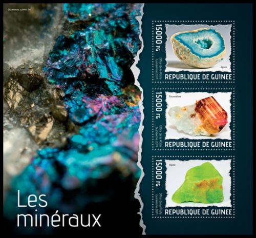 Poštové známky Guinea 2014 Minerály Mi# 10247-49 Kat 18€