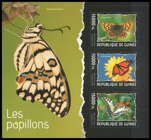Poštové známky Guinea 2014 Motýle Mi# 10259-61 Kat 18€