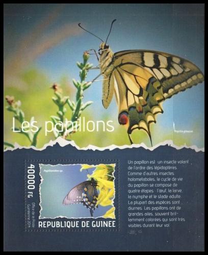 Poštová známka Guinea 2014 Motýle Mi# Block 2340 Kat 16€