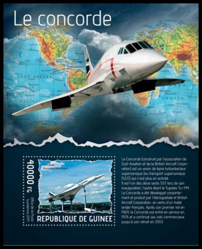 Poštová známka Guinea 2014 Concorde Mi# Mi# Block 2347 Kat 16€ 