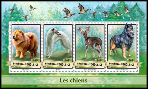 Poštové známky Togo 2017 Psy Mi# 7979-82 Kat 14€