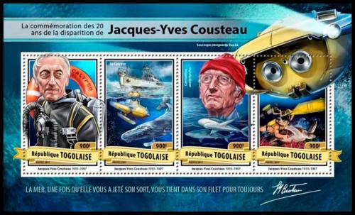 Poštové známky Togo 2017 Jacques-Yves Cousteau Mi# 7994-97 Kat 14€