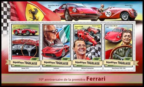 Poštové známky Togo 2017 Ferrari Mi# 8014-17 Kat 14€