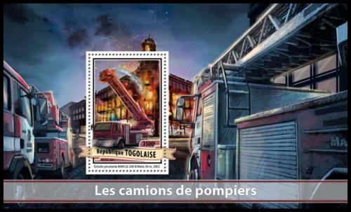 Poštová známka Togo 2017 Hasièská autá Mi# Block 1415 Kat 14€