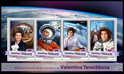 Poštové známky Togo 2017 Valentina Tìreškovová Mi# 8029-32 Kat 14€
