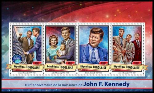 Poštové známky Togo 2017 Prezident John F. Kennedy Mi# 8034-37 Kat 14€