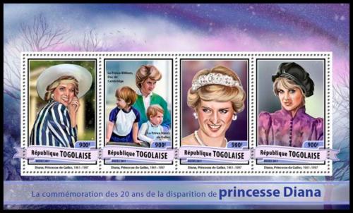 Poštové známky Togo 2017 Princezna Diana Mi# 8039-42 Kat 14€