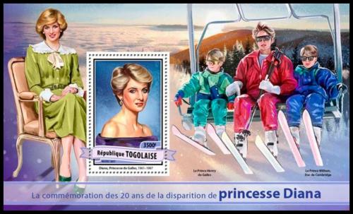 Poštová známka Togo 2017 Princezna Diana Mi# Block 1419 Kat 14€