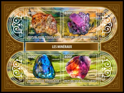 Poštové známky Togo 2017 Minerály Mi# 8281-84 Kat 13€