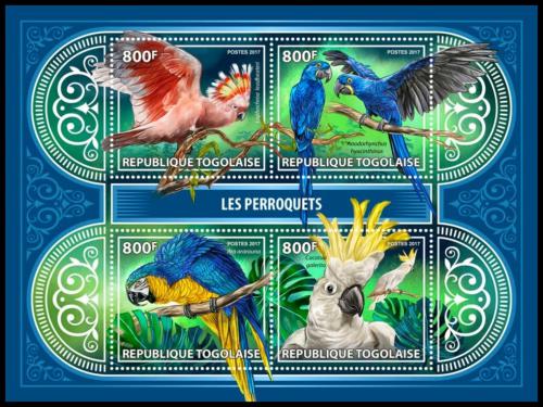 Poštové známky Togo 2017 Papagáje Mi# 8301-04 Kat 13€