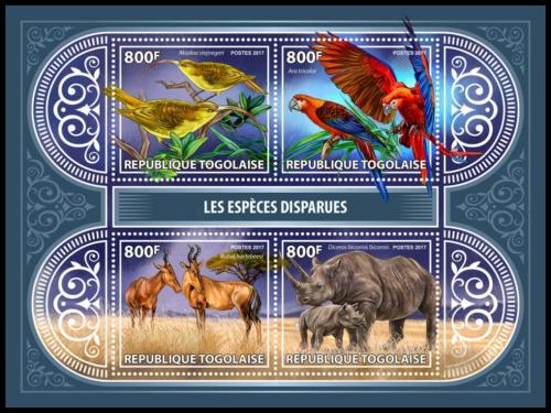 Poštové známky Togo 2017 Ohrožená fauna Mi# 8306-09 Kat 13€