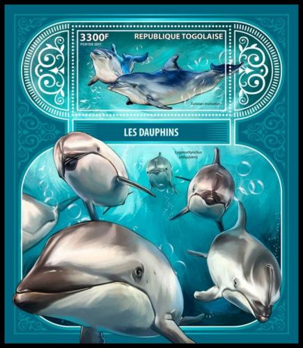 Poštová známka Togo 2017 Delfíny Mi# Block 1473 Kat 13€