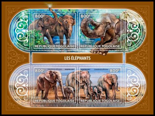 Poštové známky Togo 2017 Slony Mi# 8316-19 Kat 13€