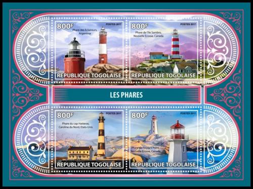 Poštové známky Togo 2017 Majáky Mi# 8351-54 Kat 13€