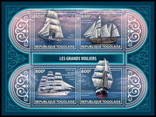 Poštové známky Togo 2017 Plachetnice Mi# 8356-59 Kat 13€