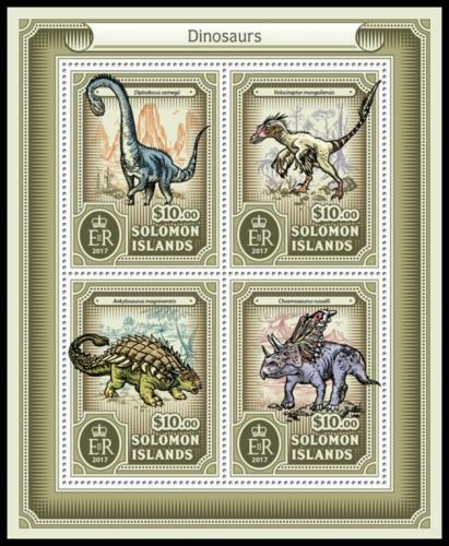 Potov znmky alamnove ostrovy 2017 Dinosaury Mi# 4255-58 Kat 12  - zvi obrzok