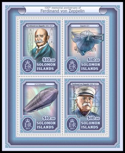 Potov znmky alamnove ostrovy 2017 Zeppelin Mi# 4406-09 Kat 12