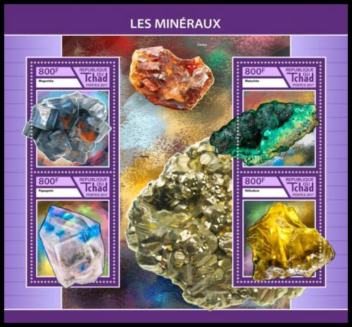 Poštové známky Èad 2017 Minerály Mi# 3091-94 Kat 13€
