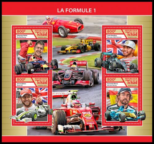 Poštové známky Èad 2017 Formule 1 Mi# 3131-34 Kat 13€