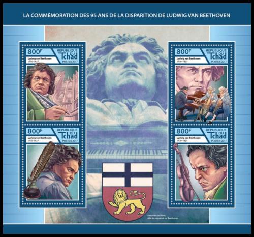 Poštové známky Èad 2017 Ludwig van Beethoven Mi# 3156-59 Kat 13€