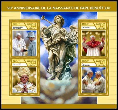 Poštové známky Èad 2017 Papež Benedikt XVI. Mi# 3166-69 Kat 13€