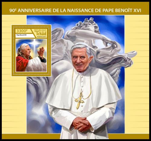Poštová známka Èad 2017 Papež Benedikt XVI. Mi# Block 733 Kat 13€